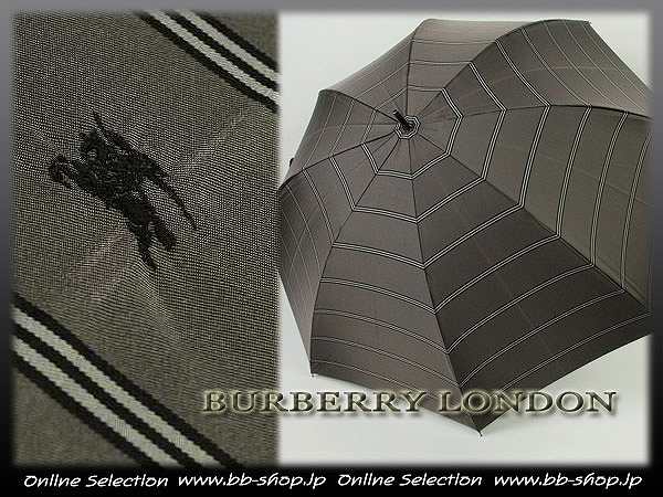 ◆1544◆BURBERRY バーバリー 新品本物男性用ボーダー大判雨傘