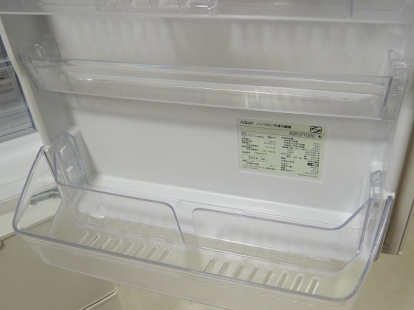 AQUA ノンフロン 冷凍 冷蔵庫 AQR-271C 3ドア 272L 楽 T1922781