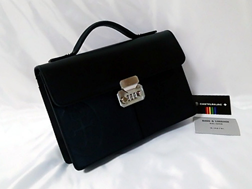 A183【新品】カステルバジャック★牛革セカンド◆トリエ164206黒