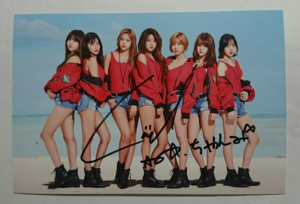 AOA チャンミ 直筆サイン入り ポストカード GOOD LUCK トレカ即決