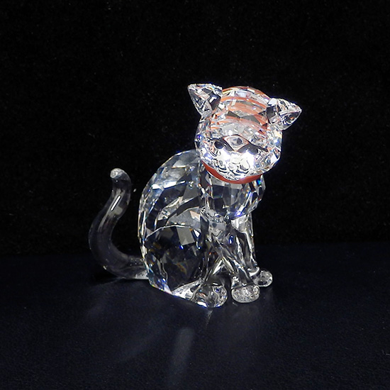 【x159】SWAROVSKI スワロフスキー 母ネコ 置物