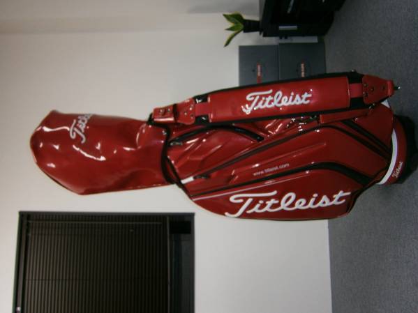 キャディバッグ 5分割 トリコロールエナメル 9.5型 ゴルフバッグタイトリスト エナメル Titleist⁄タイトリスト キャディバッグ9型黒×赤 Titleist