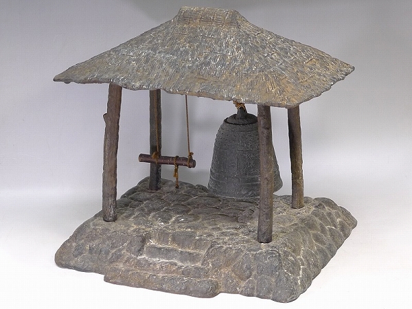△141680△鉄製鐘楼置物梵鐘釣鐘/吊鐘鐘つき堂鐘楼堂