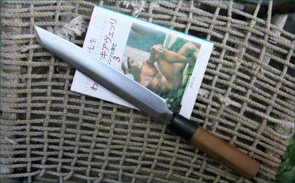 源金吉八木 鎌薄刃包丁 研ぎ済 メルカリ 片刃 菜切り 鍛冶職人たちが