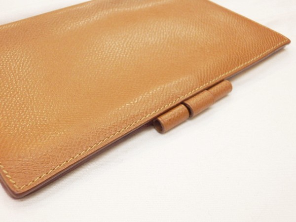 エルメス アジェンダ 手帳カバー 17×10 茶 ボールペン付 G0619 