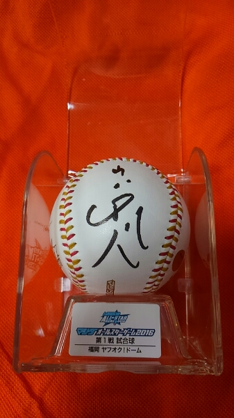 オールスター2016 山田哲人 直筆サインボール　試合球