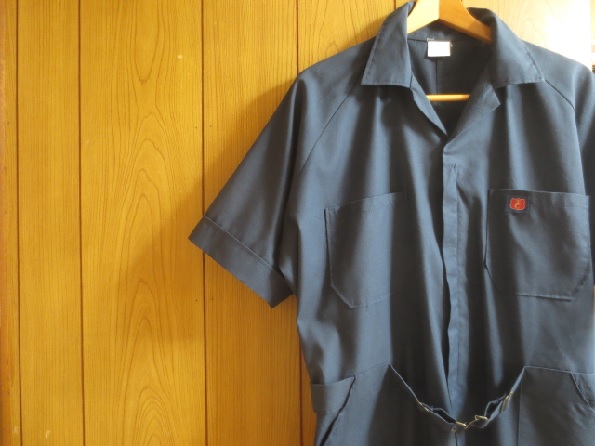 TOMCAT ベルト付 半袖 つなぎ 3XL 4L ダークネイビー 紺 大きい