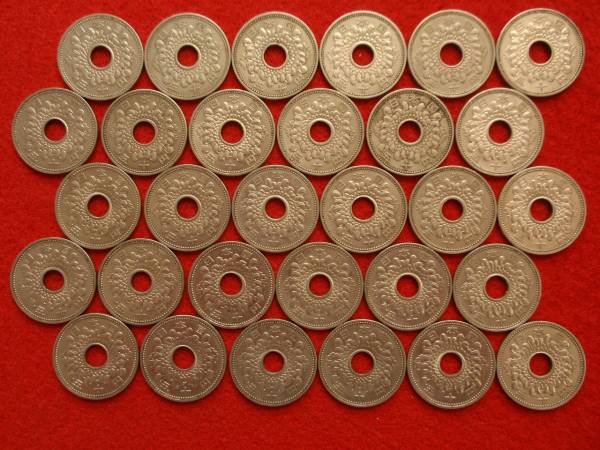 130菊５０円ニッケル貨　昭和３５年×３０枚