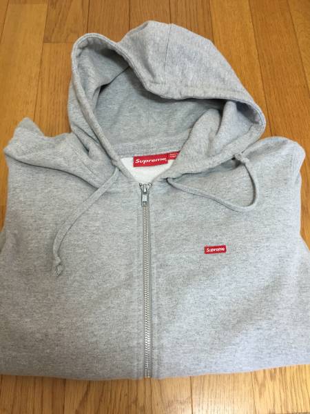 Supreme Small Box Logo Zip Up パーカー グレー シュプリーム