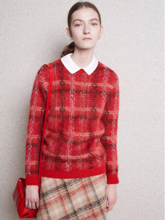 美品 CARVEN モヘア チエック ニット 2015AW 定価7万円