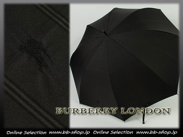 ◇6327◇BURBERRY バーバリー 新品本物男性用ボーダー大判雨傘 【公式