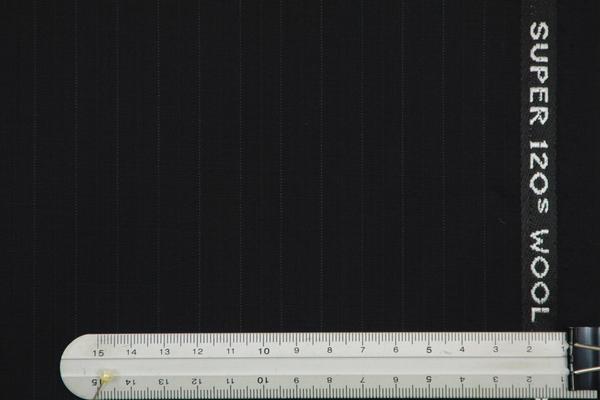 ●テーラーロッジ製超高級サマ-ウ-ル・ほぼ黒地に上品ストライプ