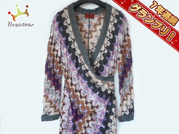 美品 M MISSONI ミッソーニ ニット 長袖ワンピース 42 ミッソーニ ワンピース 42 レディース 美品 ニット MISSONI MISSONI