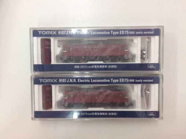 確認用 △TOMIX 9107 国鉄 ED75-1000形電気機関車(前期型) 2両セット 国鉄