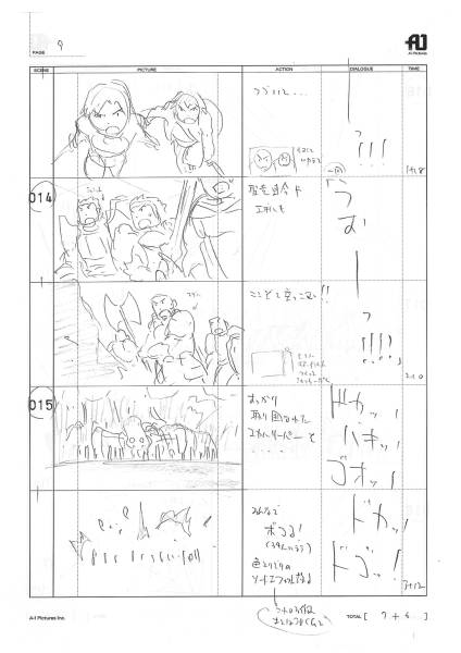 ソードアート・オンライン SAO 第14話絵コンテ