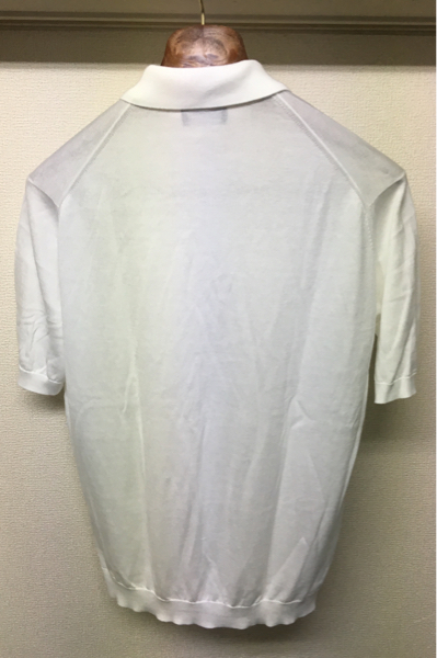 新品　ジョンスメドレー　ニットポロ　レトロポロ　ISIS　白　M