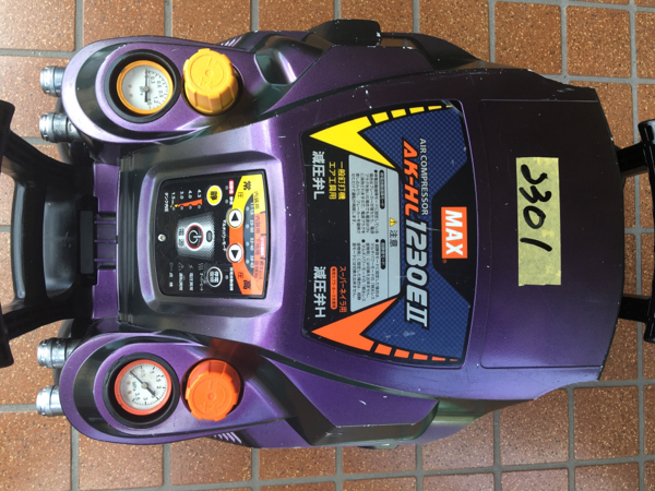 ☆程度良好整備品☆MAXエアーコンプレッサーAK-HL1230E II 2301