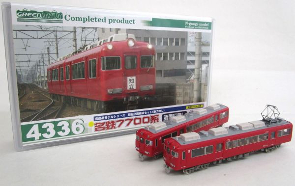 GM 4336 名鉄7700系（妻面窓無し） T+T 増結2両編成セット 名鉄 7700系