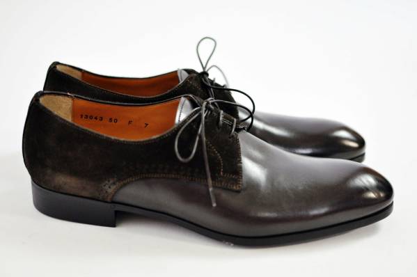 Santoni(サントーニ) クロコダイルのコンビのプレーントゥドレス 送料