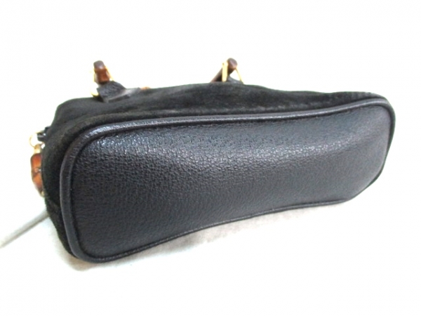 極 美品 GUCCI オールド グッチ バンブー 2way ミニ バッグ 黒