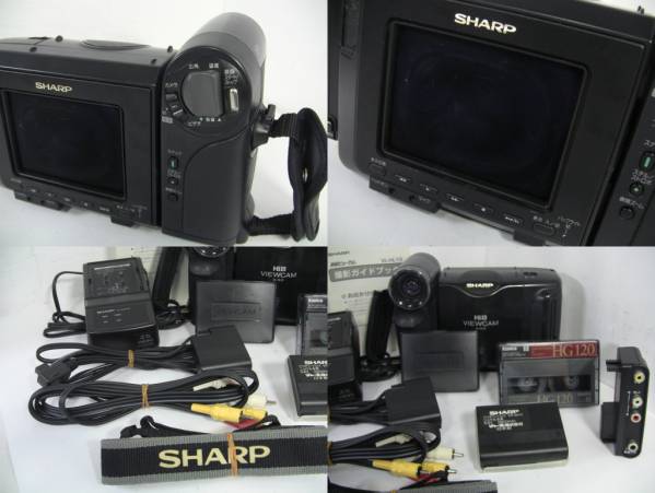 再生OK・録画OK・即決】SHARP Hi8 VL-HL15+付属品9点/V341