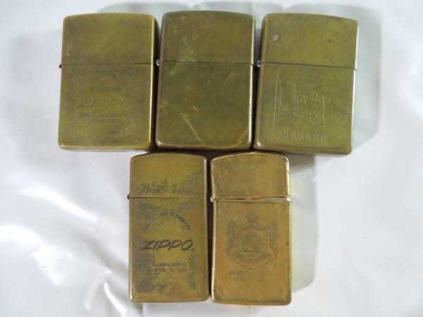I2606 ZIPPOジッポ GOLDゴールド系？5点セット　 