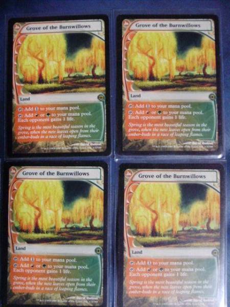 MTG 4版 稲妻 黒枠 日本語 四枚セット 即決