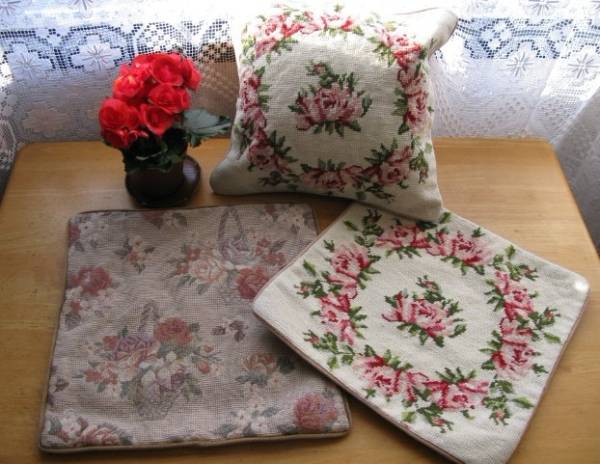 手刺繍 クッションカバー 1165