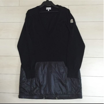 美 モンクレール ニット ワンピース MONCLER ダウン レディース 美品
