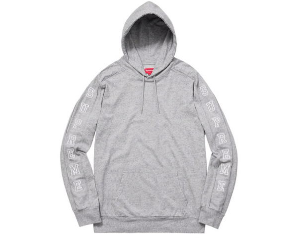 【即決 送料込可】 Supreme Hooded sleeve Stripe Top 灰 S Nike