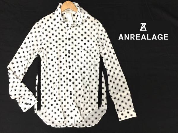 ANREALAGE◆変形カットワークデザインとろみ素材シャツ