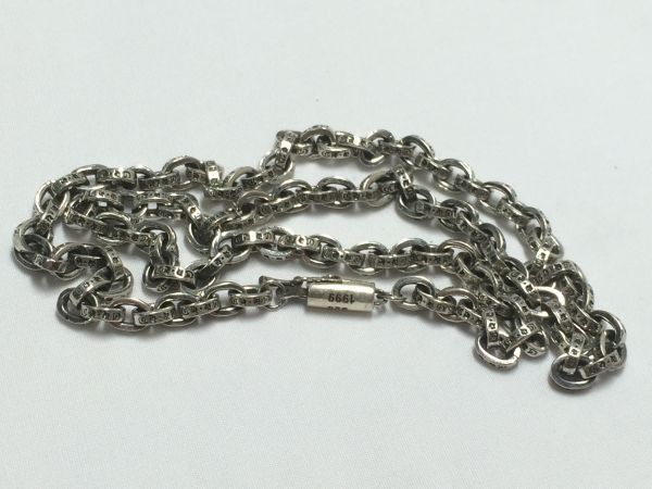ペーパーチェーンネックレス 60cm○クロムハーツt ype ＋＋＋ご覧頂