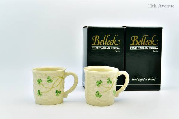 ベリーク(Belleek)シャムロック マーマレードマグ◇2個セット Belleek