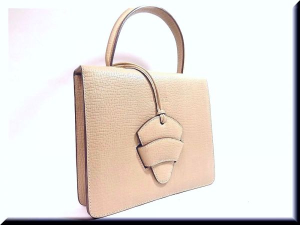 LOEWE（ロエベ）レザー ハンドバッグ ベージュ 1円~美品ロエベ LOEWE レザーハンドバッグ ベージュ ロエベ 女性用