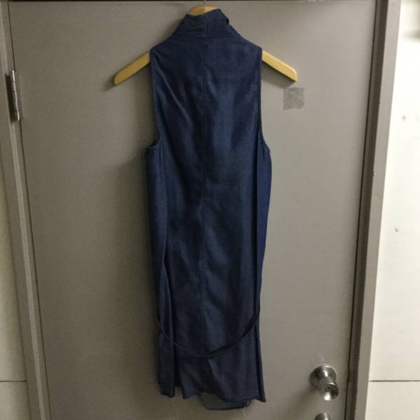 HELMUT LANG ヘルムートラング　アシメドルマンワンピース ヘルムートラング 変形デザインレザー使デニムワンピース/ドレス