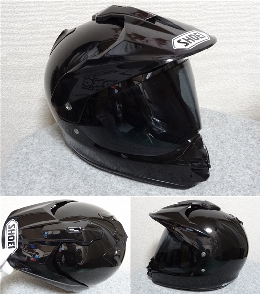 訳有　SHOEI　HORNET-DS　スモークシールド　黒メタリック　L