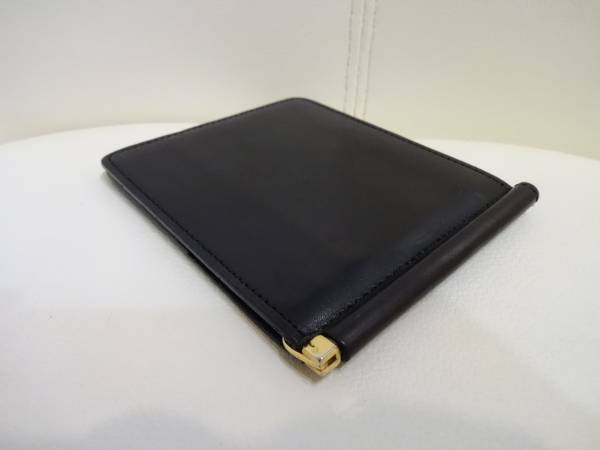 土屋鞄製作所 レザーマネークリップ 二つ折り財布　黒　札入れ