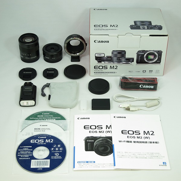 EOS M2 ダブルレンズキット BK (1800万画素/SDXC/ブラック)