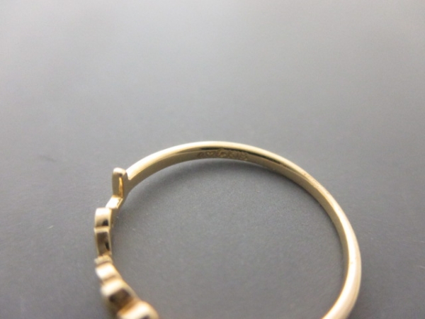 アーカー リング 美品 K18YG×ダイヤモンド AHKAH