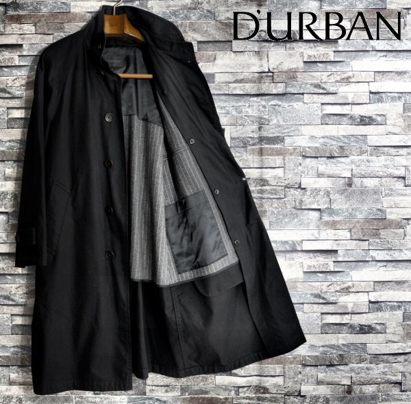 新品*ダーバン*7.8万*脱着可能ウールライナー付コート*黒*L