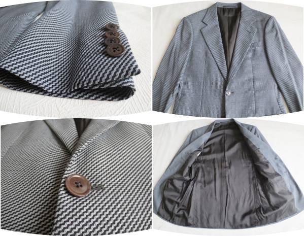 イタリア製☆ 46 アルマーニ☆ ストライプテーラードジャケット ARMANI 