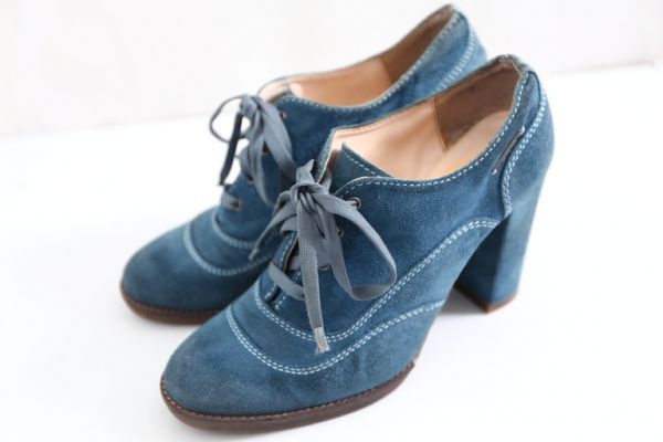 DIESEL レースアップ スエード ヒール ブーティー 39/B42