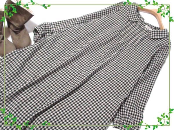 ｓｍ２・・フロントタック・後ろボタンチェック・ワンピース♪