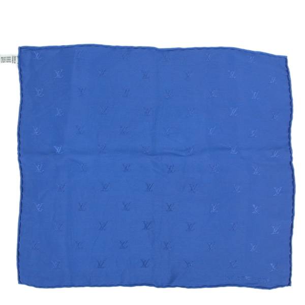 ヴィトン 美品 メンズ 31×31 シルク スカーフ ポケットチーフ