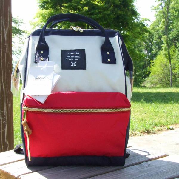バッグ♪anello　ミニリュック　口金ワ アネロ トリコロール　