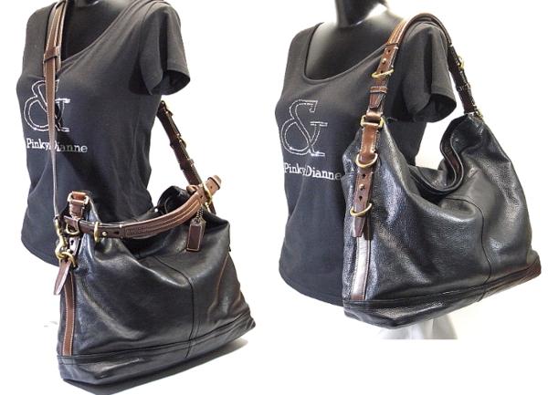 美品 COACH ショルダーバッグ ハリソン レザー 黒 70189 メンズ