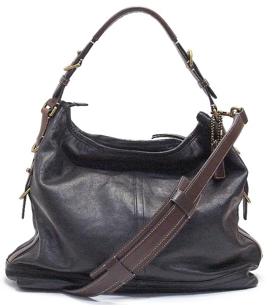 美品 COACH ショルダーバッグ ハリソン レザー 黒 70189 メンズ