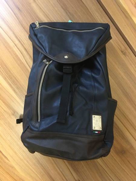 Bianchi/ビアンキ 新品 PUレザー リュックサック ネイビー