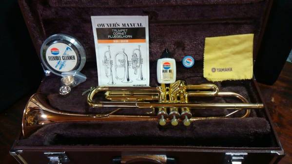YAMAHA 赤ベルトランペット YTR-332(129985)メンテ済(良品) xvpbvx