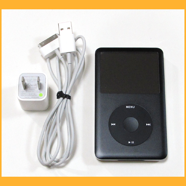 オーディオ機器 Apple iPod Classic 80GB 本体とUSBケーブル